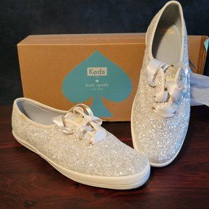 Kate Spade Glitter Keds - Cream